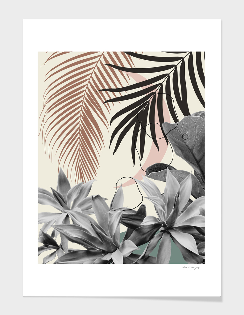 Minimal Moon Agave Palm Finesse #4 #tropical #decor #art