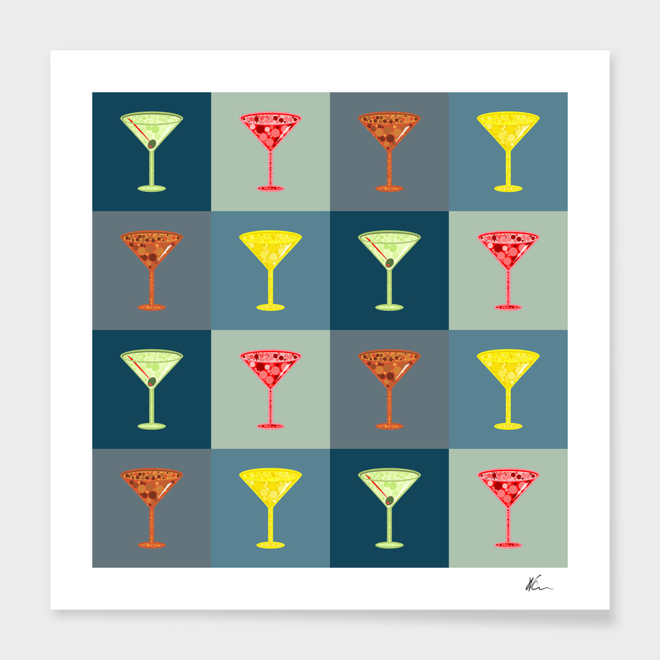 Martinis Pattern | Pop Art