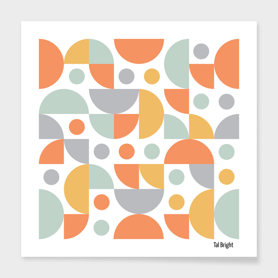 Funky retro pattern 70s style - vintage muted colors