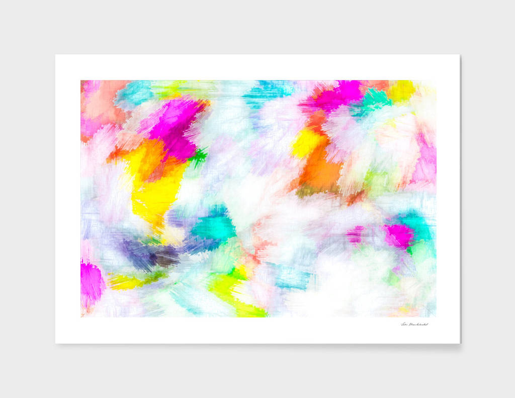 colorful painting texture abstract background in pink yellow