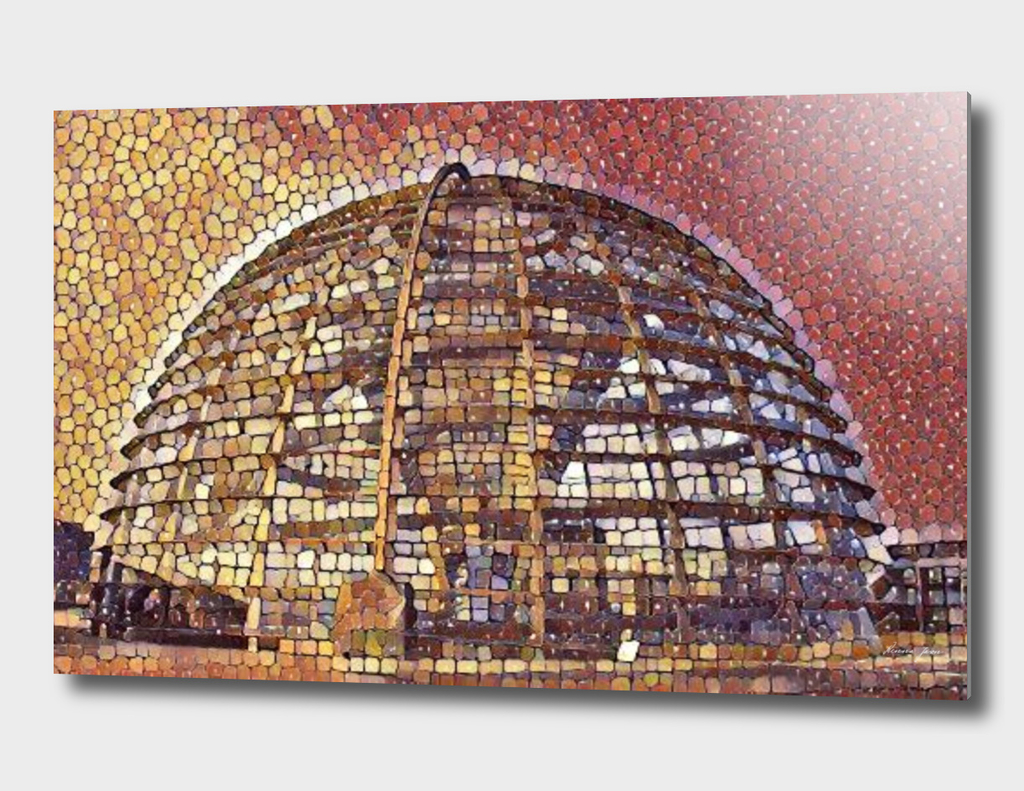 Germany Reichstag Dome Artistic Illustration Retina S