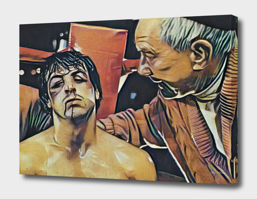 Rocky Balboa Artistic Illustration Mexican Outline St