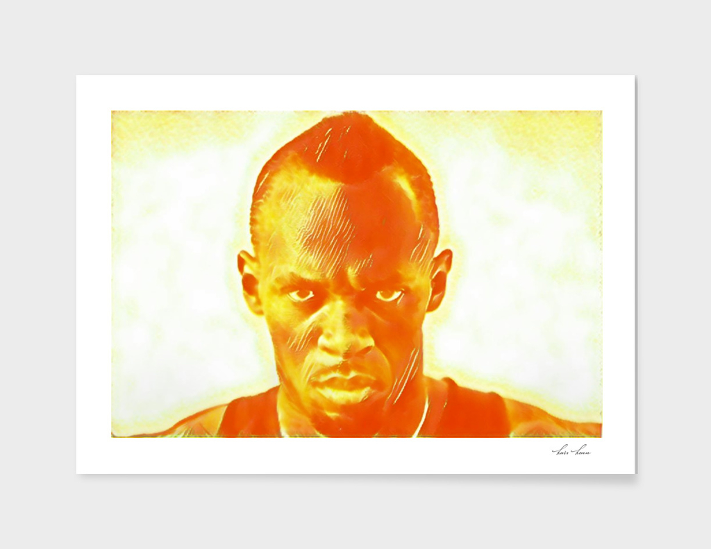 Usain Bolt Ready Artistic Illustration Explosion Styl