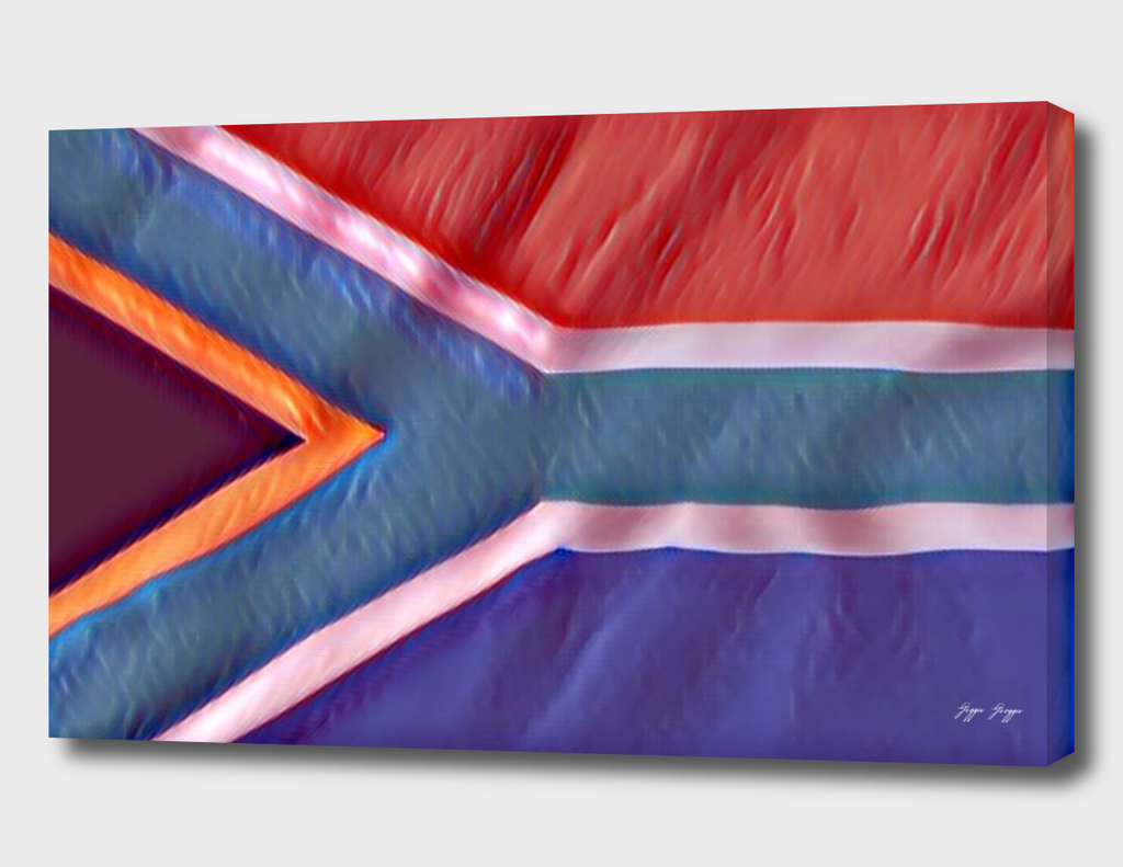 South Africa Flag Standard Dimension Wind Steam