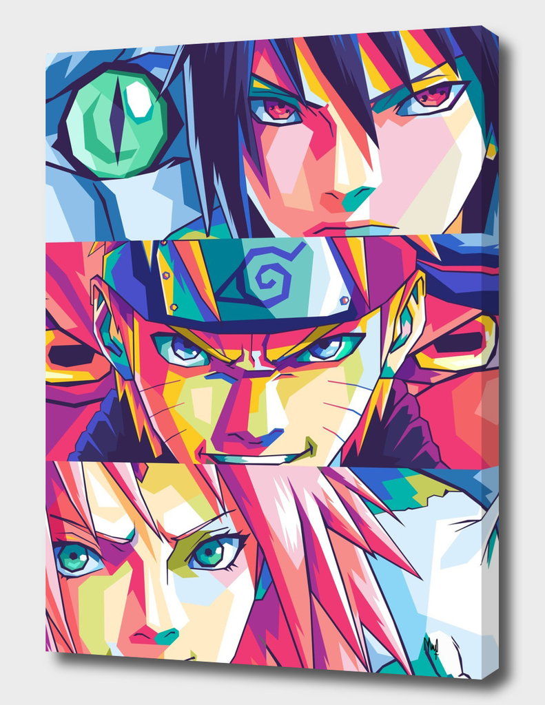 Naruto, sasuke & sakura in pop art