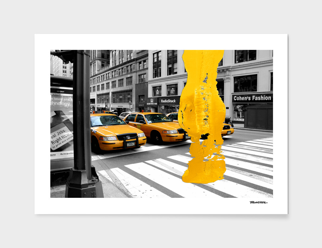 NYC Yellow Cabs - Radio Shack - Brush Stroke