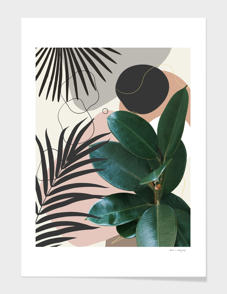 Ficus Elastica Fan Palm Finesse #1 #tropical #decor #art