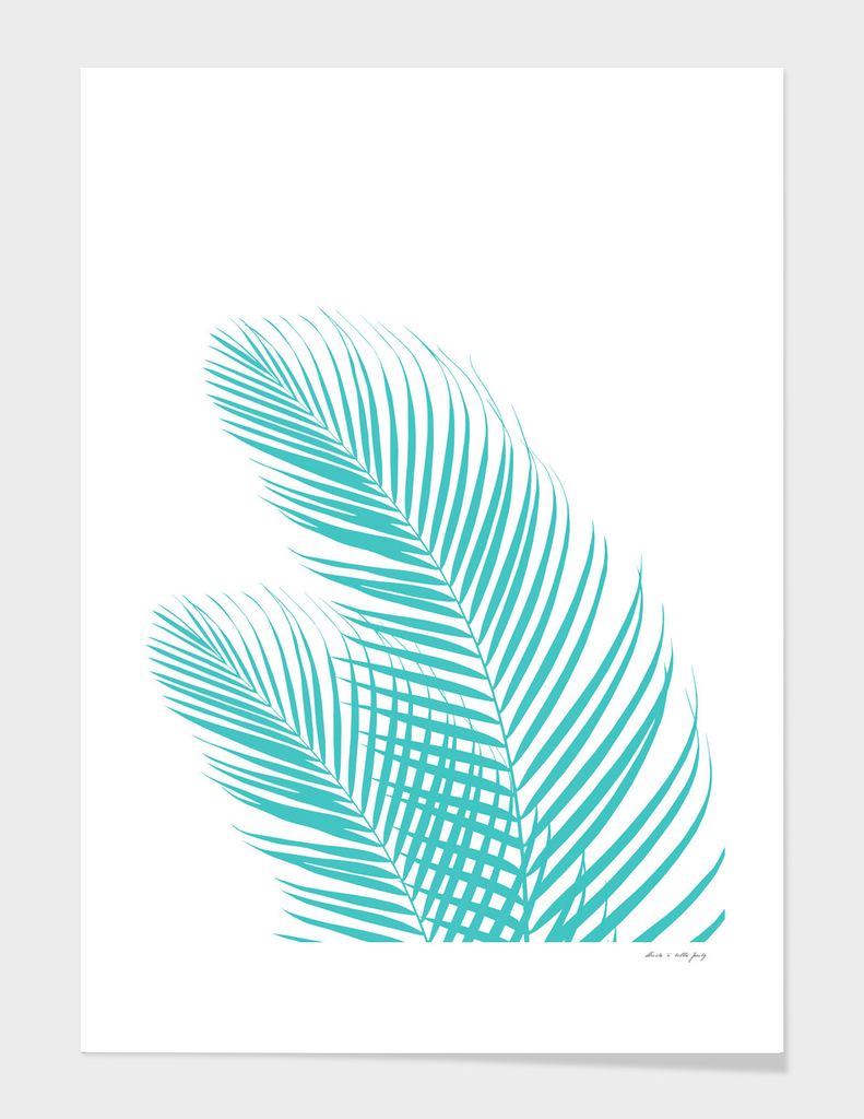 Palm Leaves - Soft Turquoise Cali Vibes #5 #tropical #decor