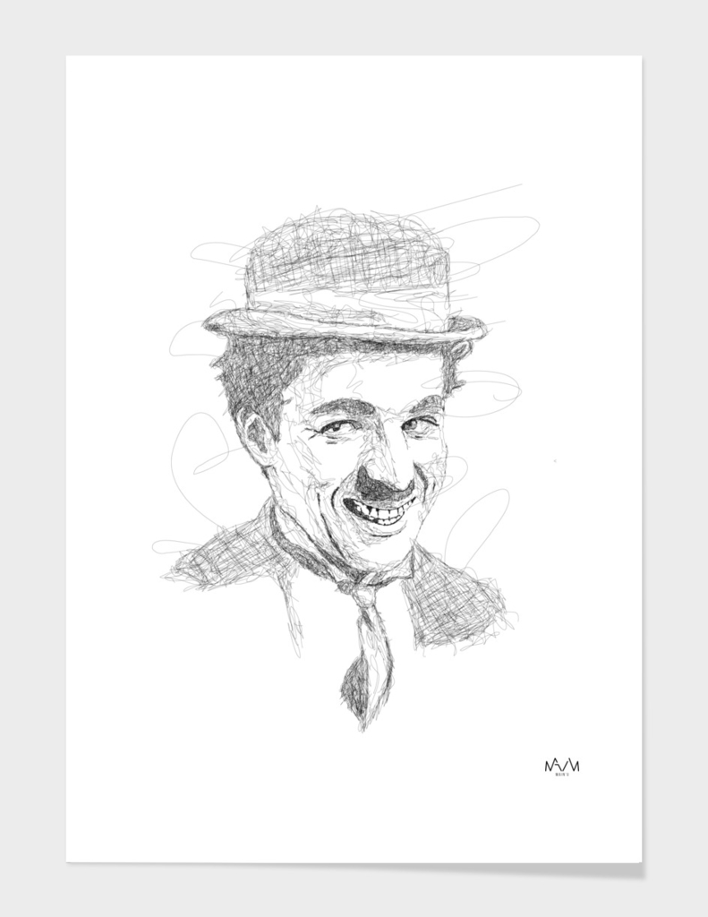 Charlie Chaplin Scribble art