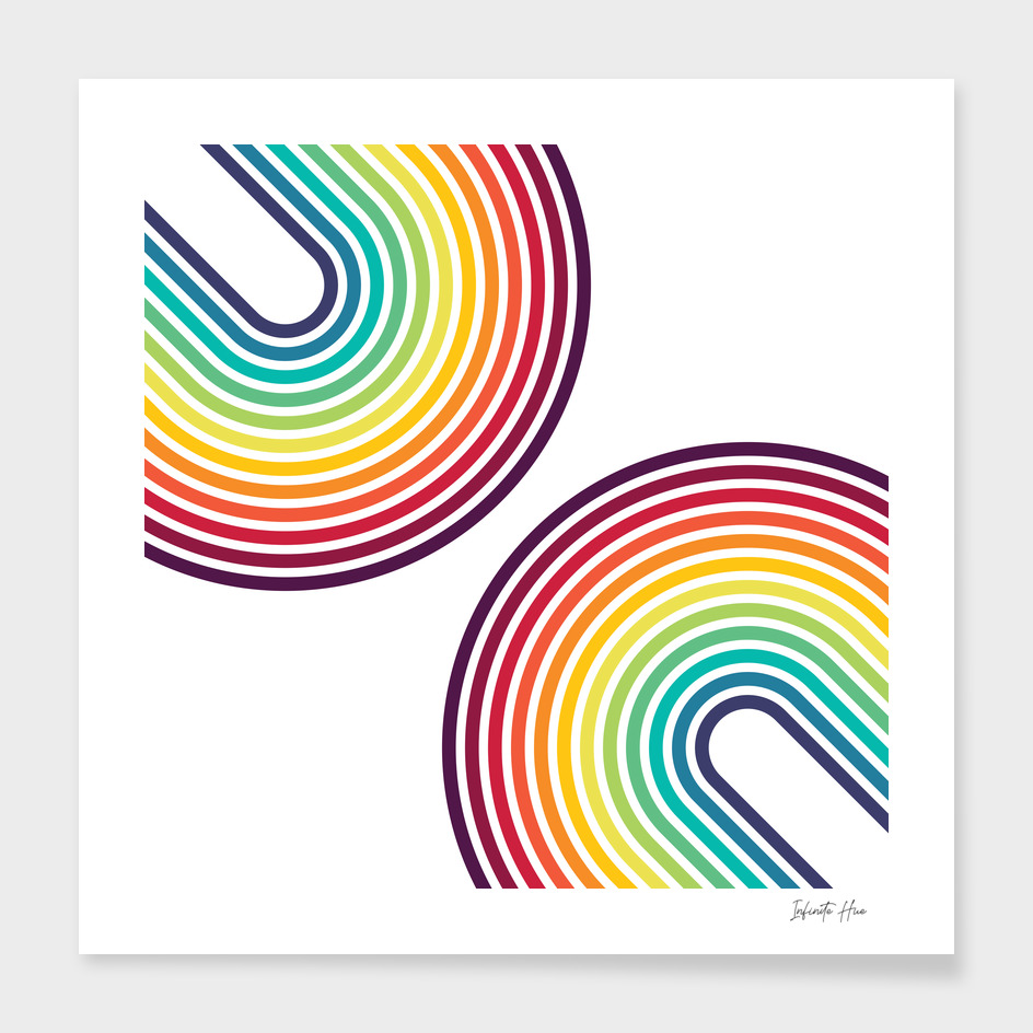Infinite Hue Diagonal Double Rainbow | Interior Design