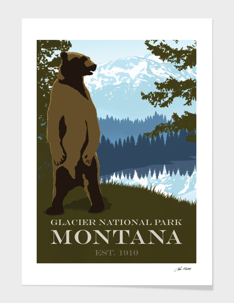 Glacier Park Travel Poster