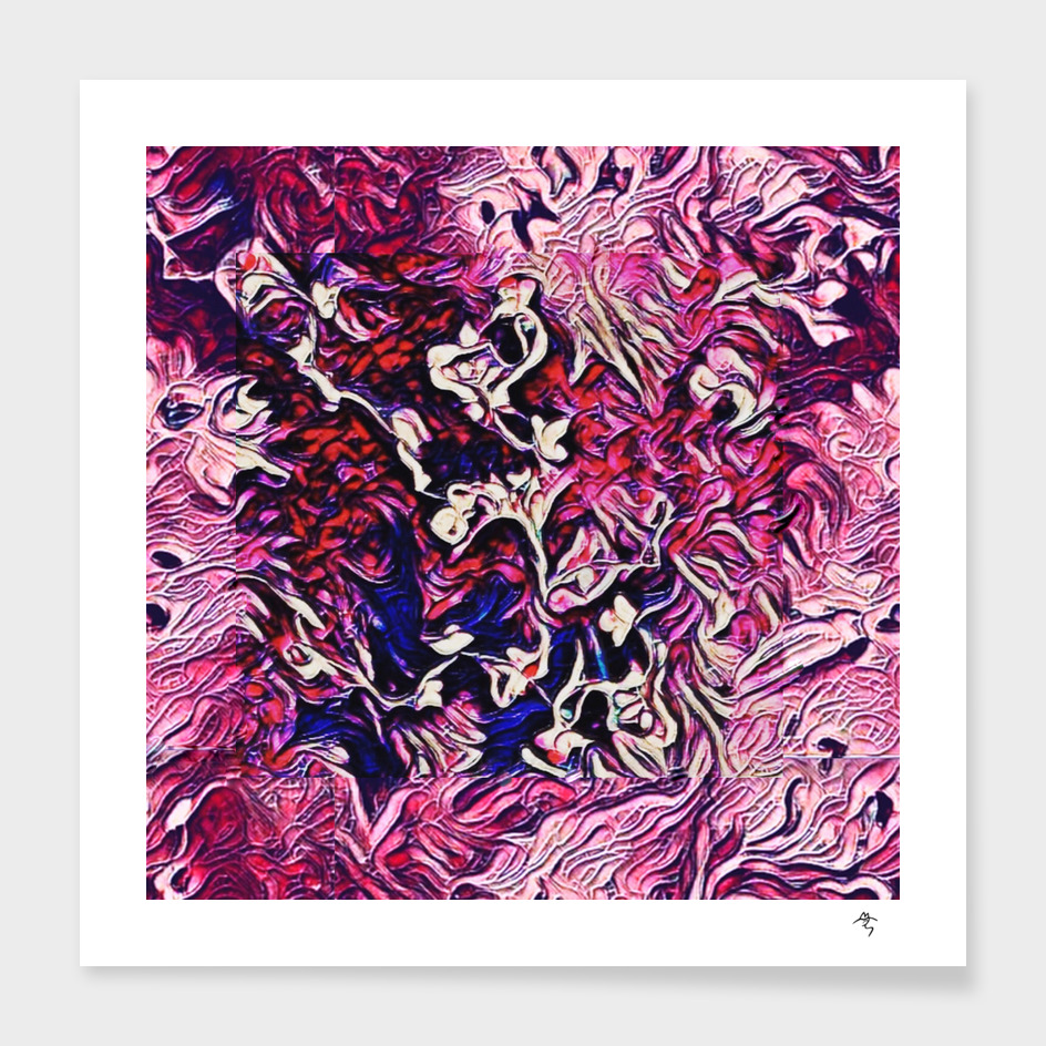raspberry sorbet, color trend year, abstract art,