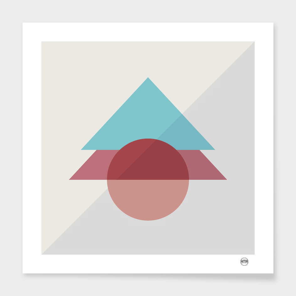 Triangles and circles geometric design