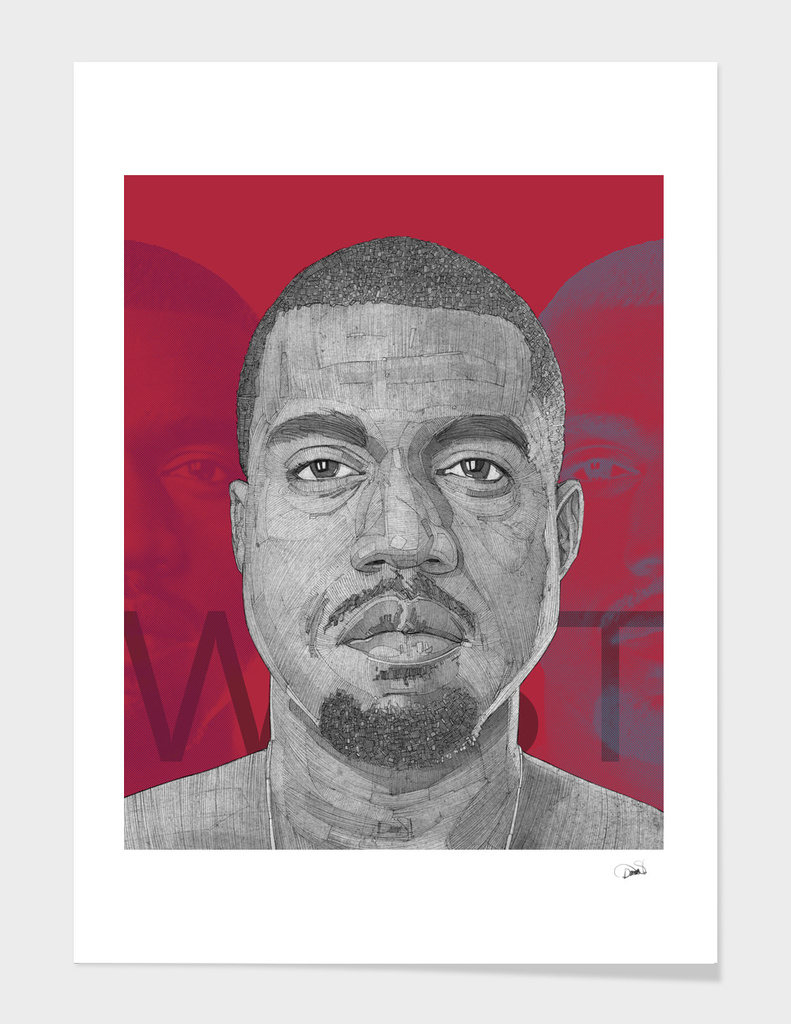 Kanye West illustration portrait