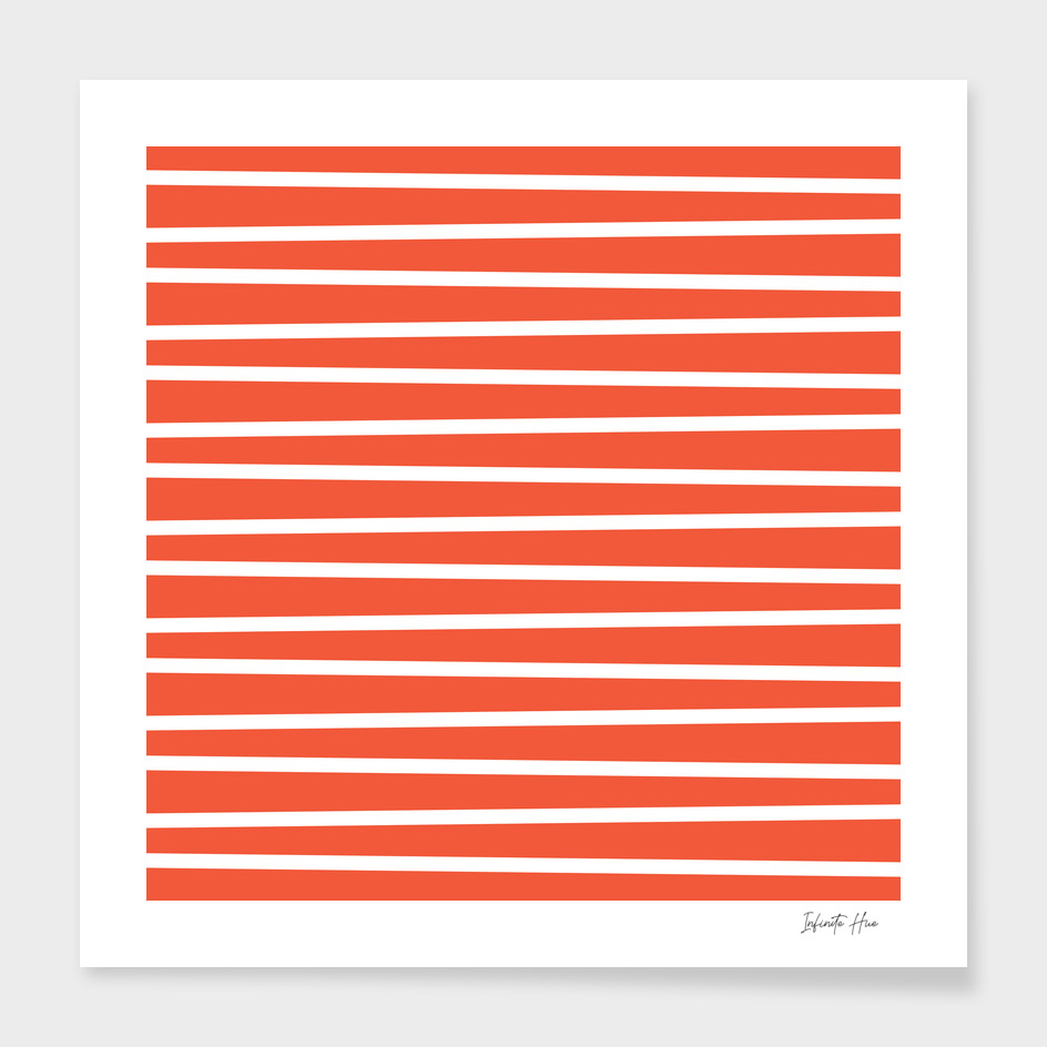 Outrageous Orange Crooked Stripes | Interior Design