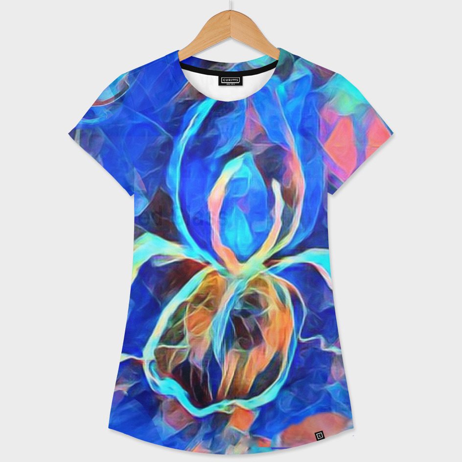 iris blue, abstract art, multi-color, print trend year