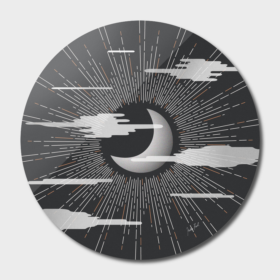 The Moon, illustration, digital drawing stellar