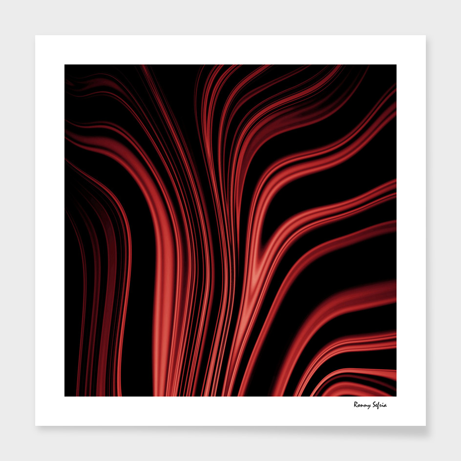 Red abstract wave liquid