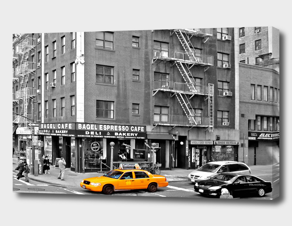 NYC - Yellow Cabs - Bagel Cafe