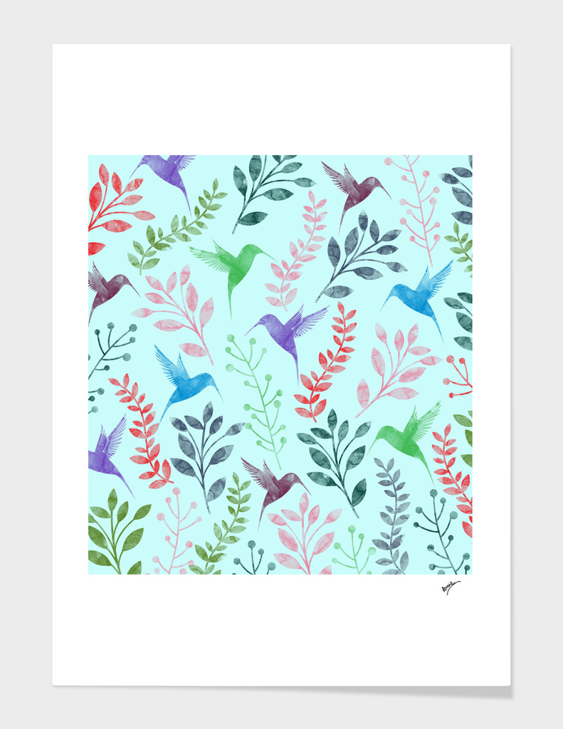 Watercolor Floral & Birds II