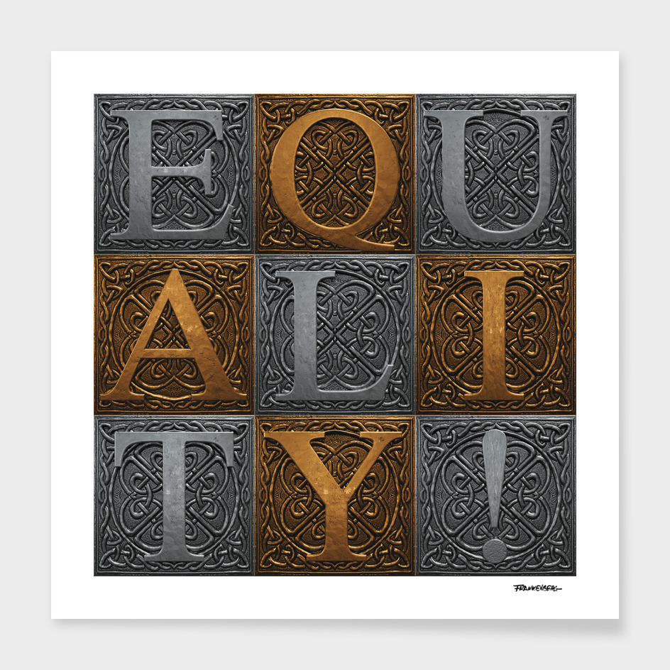 Equality Metal Letters Silver