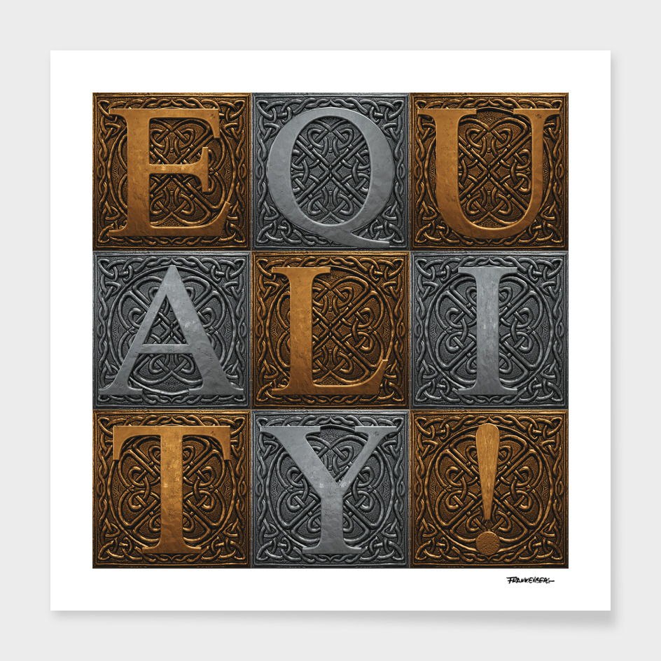 Equality Metal Letters Gold