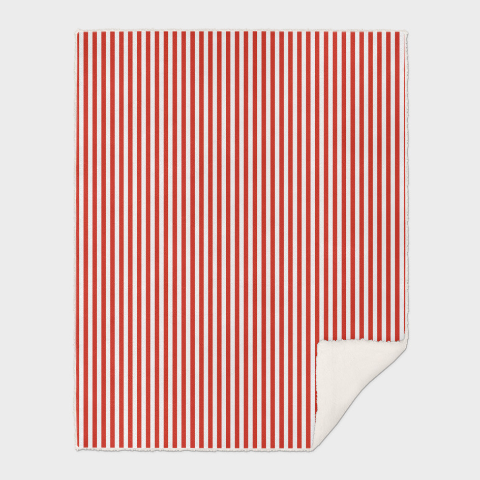 Redish Orange Micro Vertical Stripes | Interior Design