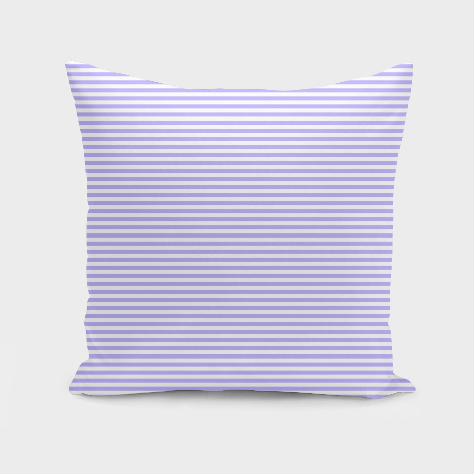 Lavender Blue Micro Horizontal Stripes | Interior Design