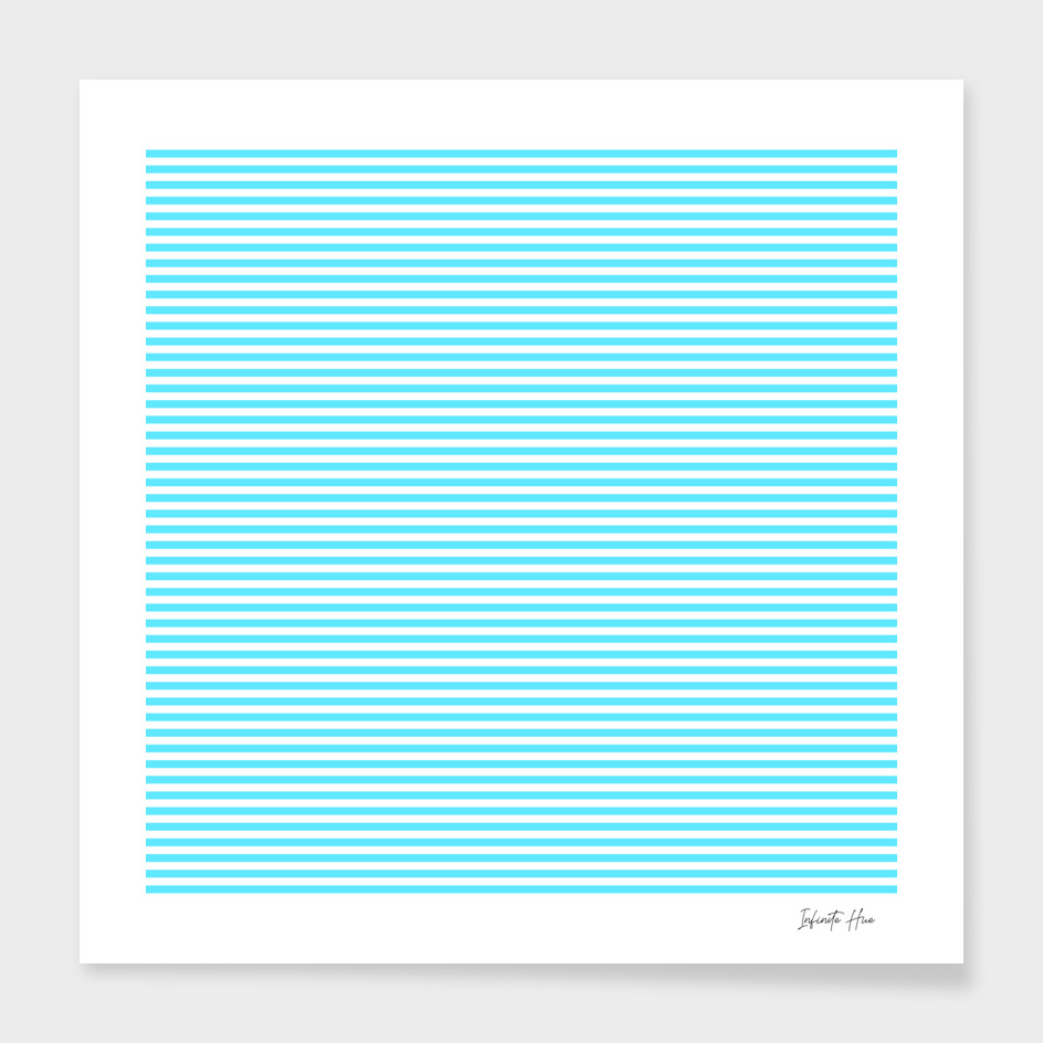 Neon Blue Micro Horizontal Stripes | Interior Design