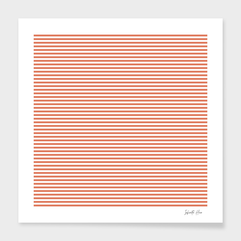 Terra Cotta Micro Horizontal Stripes | Interior Design