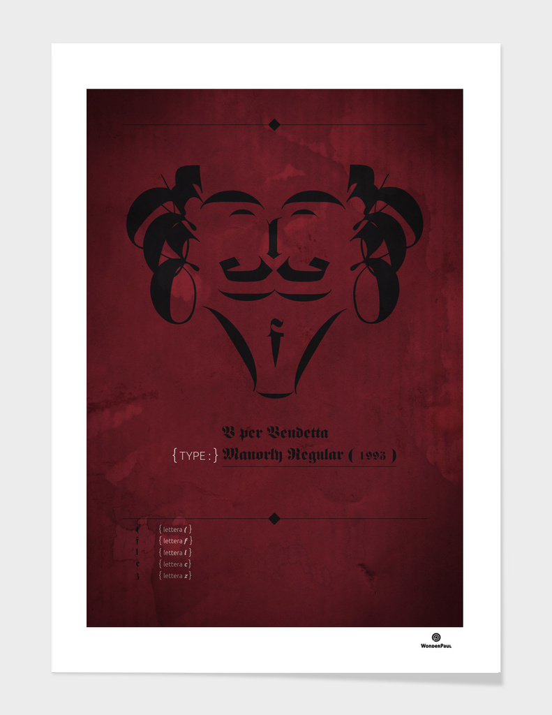 Poster Facelettering | V for Vendetta