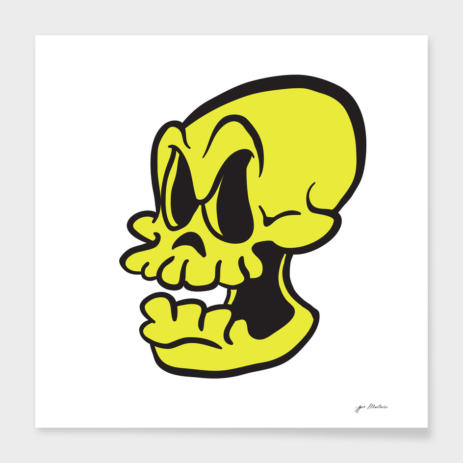 yellow skull