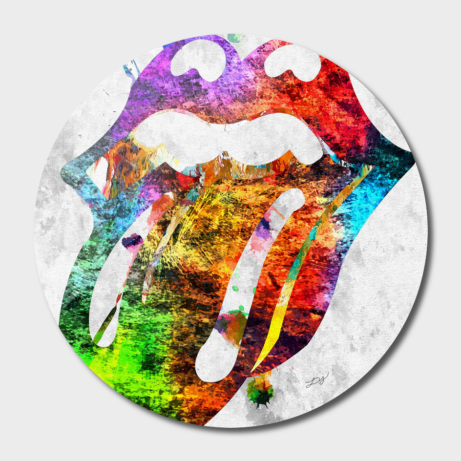 The Rolling Stones Logo Grunge