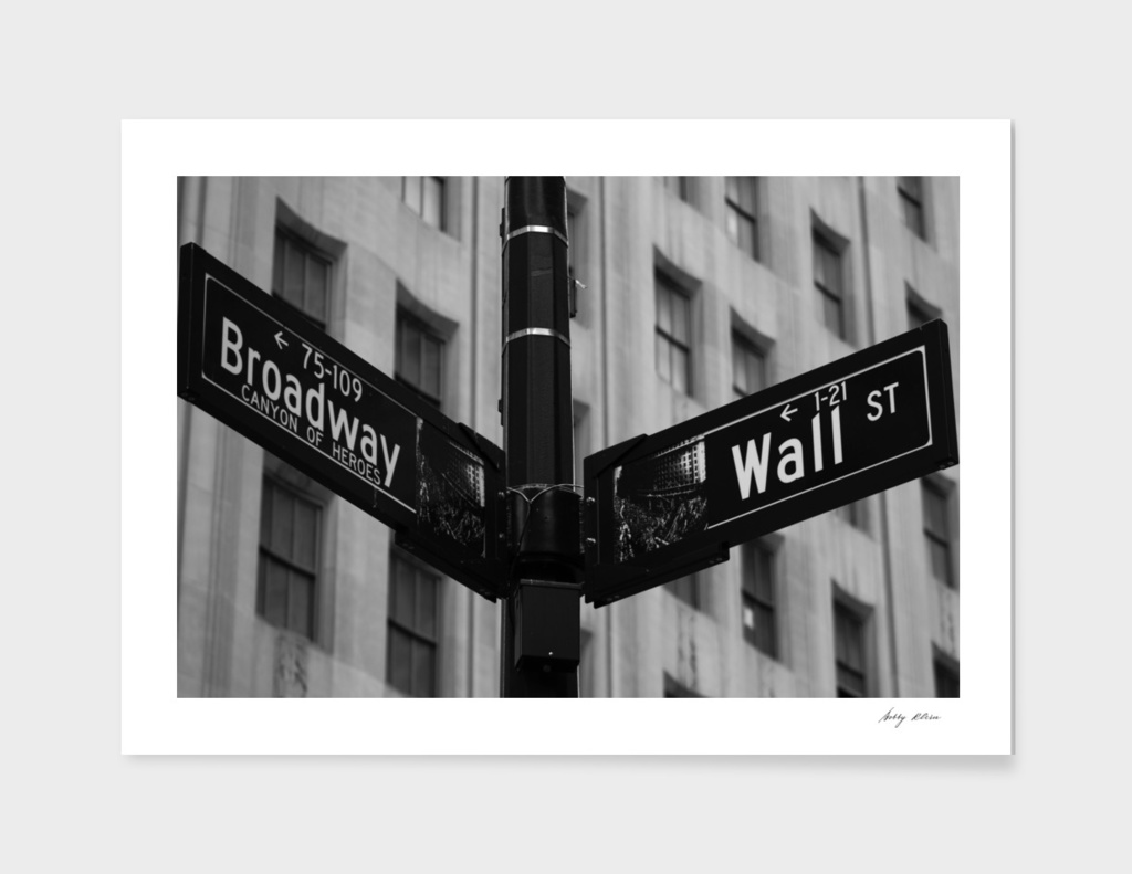 Broadway and Wall St.