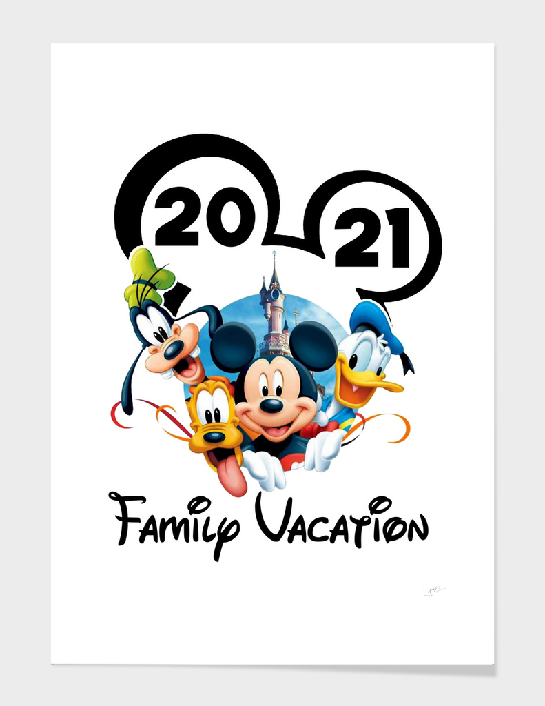 Family Vacation Disney Mickey Donald Pluto Lover
