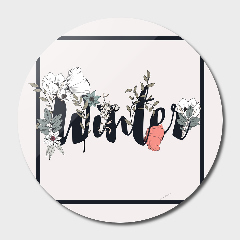 Flower Typography Winter 001