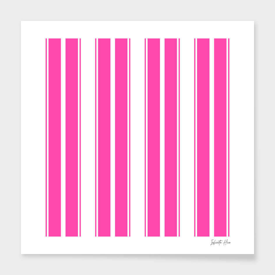 Neon Pink Picnic Stripes | Beautiful Interior Design