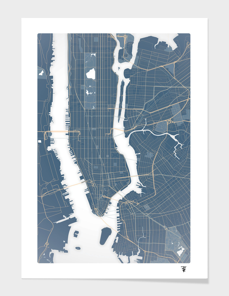 New York City - Detailed Road Map