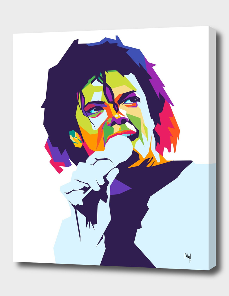 Michael Jackson in pop art illutration