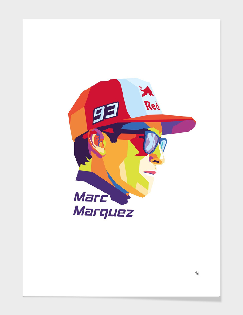 Marc Marquez in Wpap art ( colorful art )