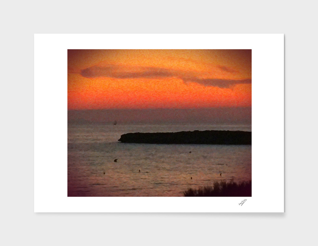 Sunset over Hedgehog Island Deekflo