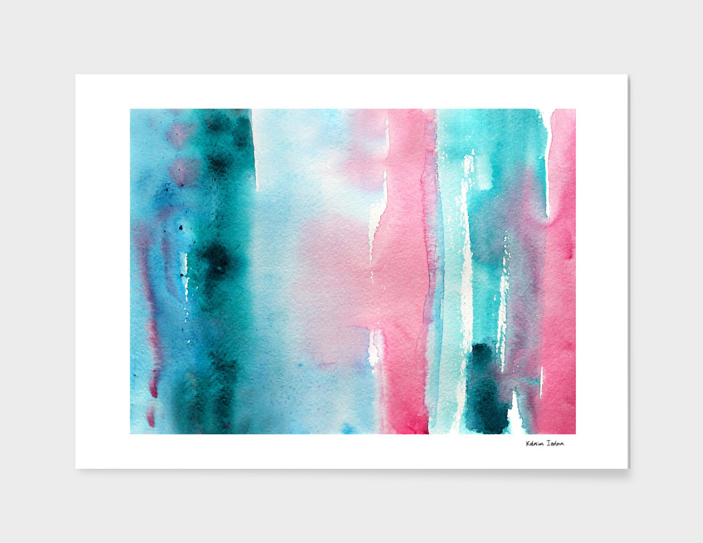 Turquoise love || watercolor