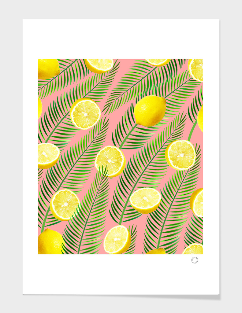 Lemons | Watercolor Modern Boho Botanical Painting | Pastel