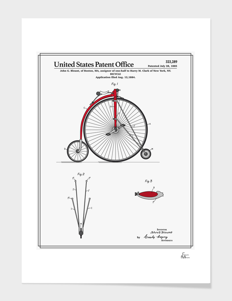 High Wheel Bicycle Patent