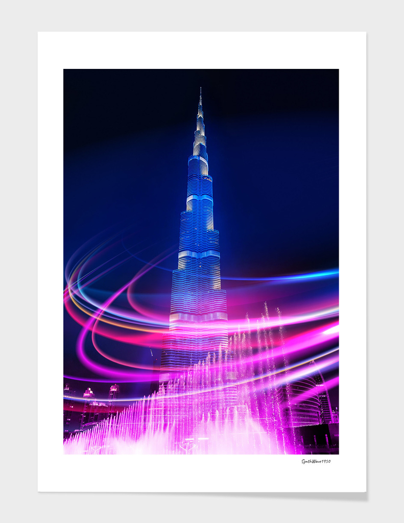 Neon city: Dubai, Burj Khalifa #1