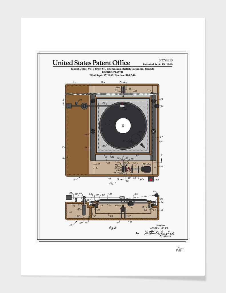 Record Player Patent