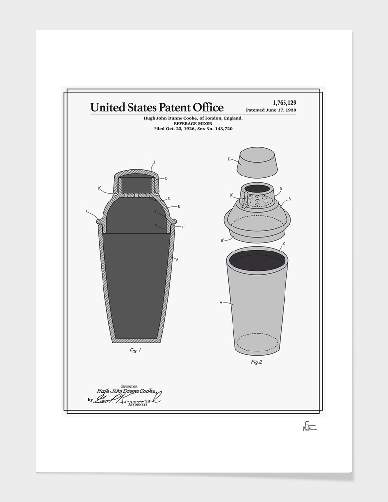 Cocktail Shaker Patent
