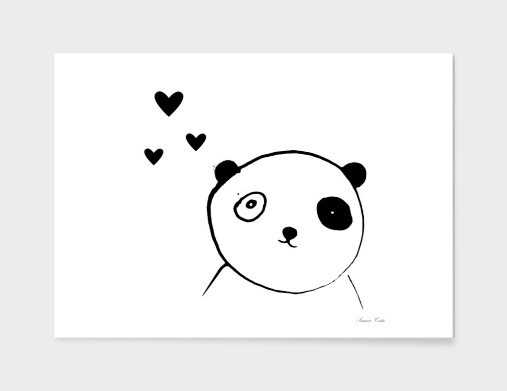 panda in love