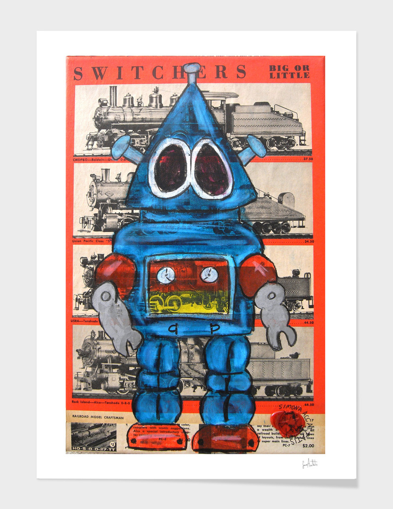 Vintage Blu Robot