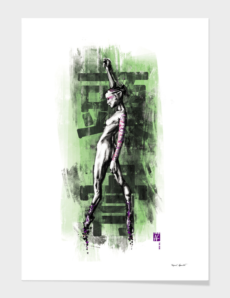 GreenSkull (Naked Ballerina No1)